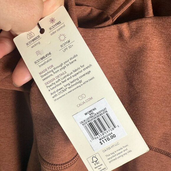 Calia Bodysuit NWT Lustralux Rocky Mountain Brown Heather Size XXL - Picture 9 of 12